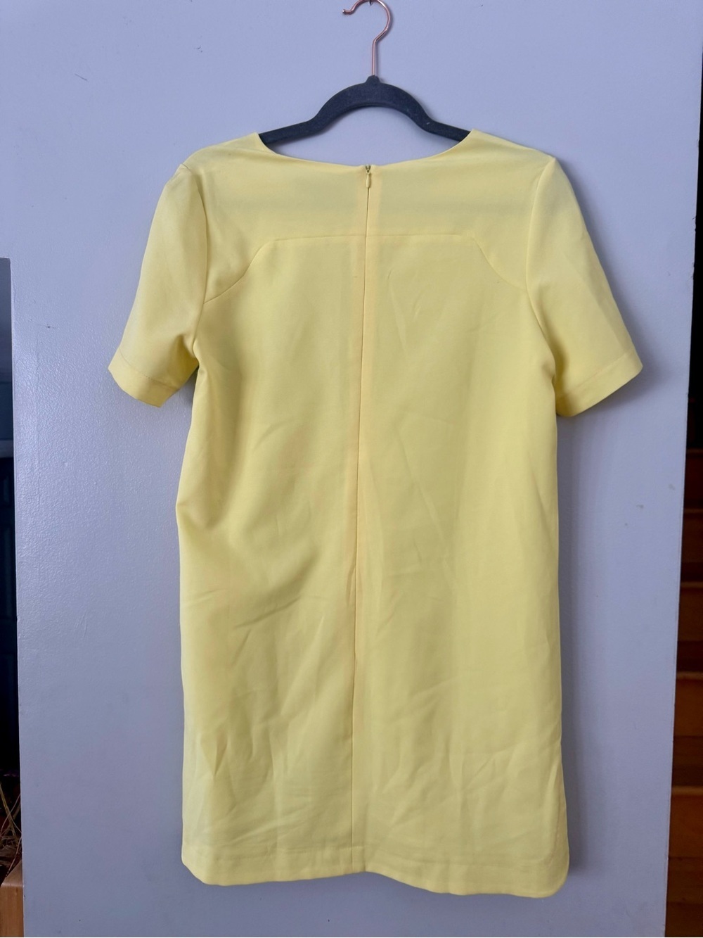 Rose Berg Yellow Shift Dress - Architectural Interior Digital Print - Size M - Picture 3 of 6